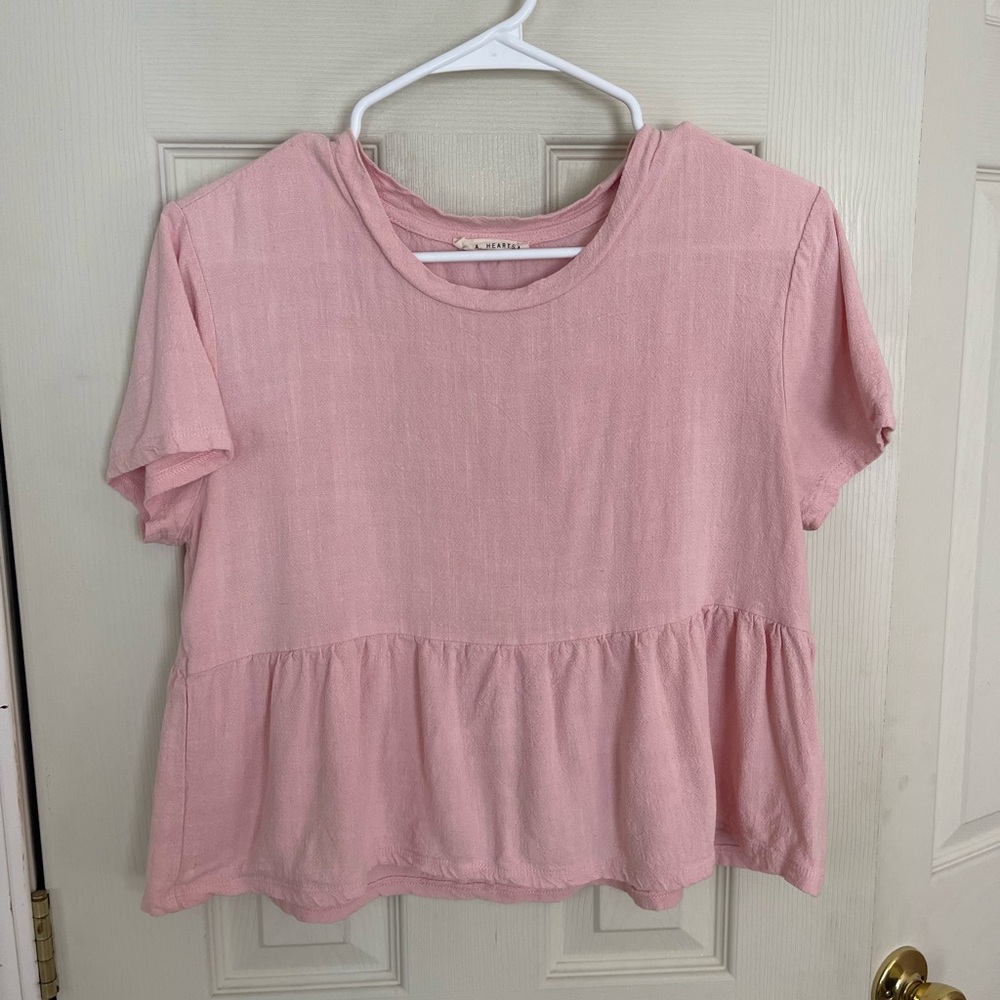 L.A. Hearts Pink Cropped Blouse